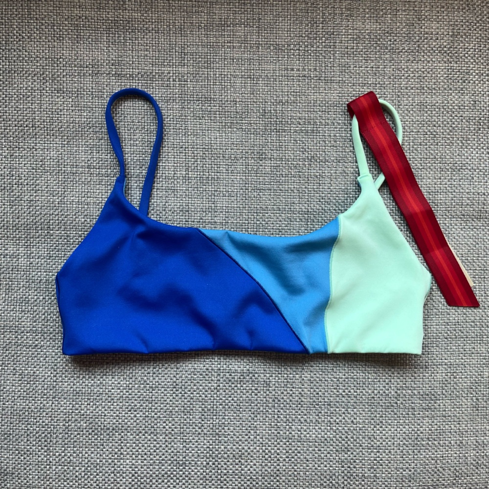NWT Left On Friday Colorblock Bikini Top